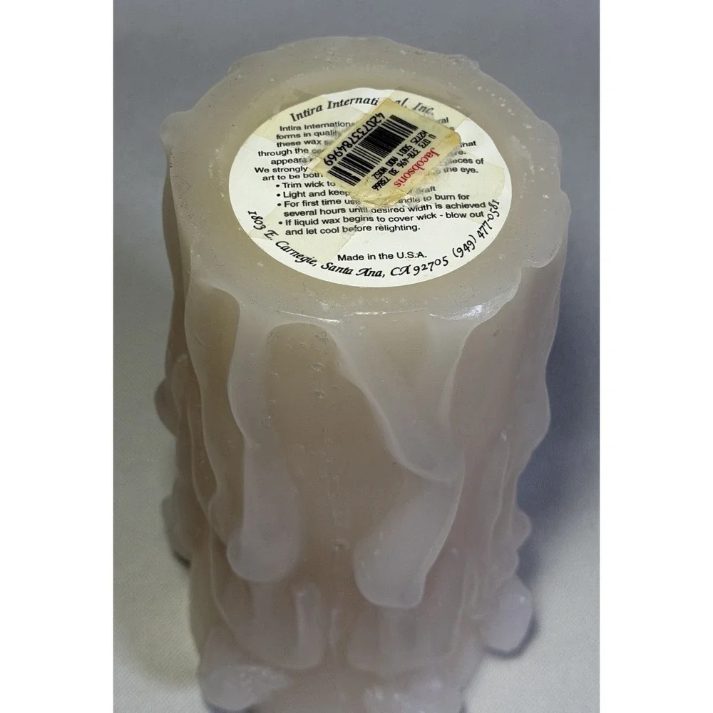 VTG Intira Lalique Bacchantes Style Pillar Candle 3D Sculpted Female Form 7.25